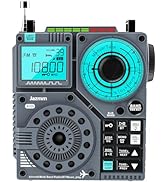 Jazmm Portable Shortwave Radio with 5W Bass Sound, AIR/AM/FM/VHF/SW/WB Worldband Radio with Bluet...