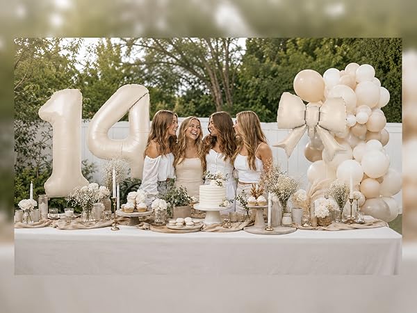40 Inch Number Balloons with Bow Balloon