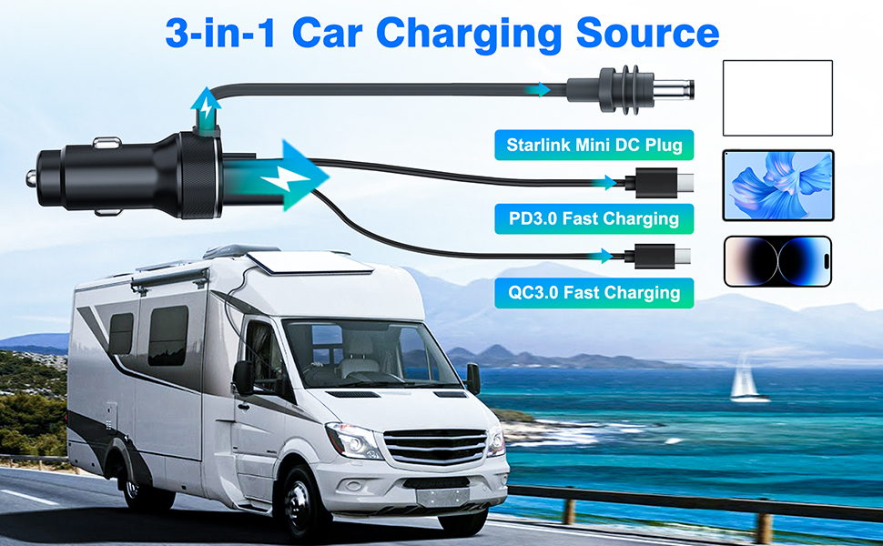 3-in-1Car Charging source