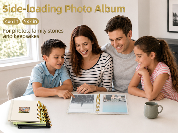 4x6 Photo Album Small Slip In Picture Book with 20 Pockets