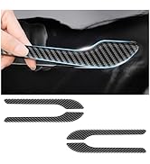 4PCS Door Handle Cover Compatible for Tesla Model Y/3 (2020-2026) Matt Carbon Fiber Door Handle P...