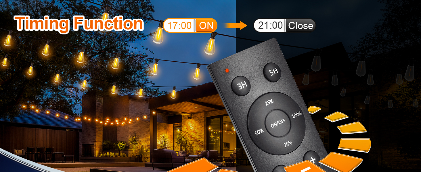 outdoor string lights waterproof