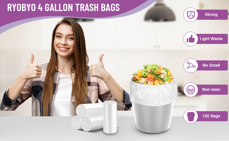small trash bags 4 gallon trash bag small garbage bags bathroom trash bags 