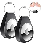lulaven 2 Pack AirTag Holders with Keychain - Secure Airtag Lock Case with Wire Cable Compatible ...