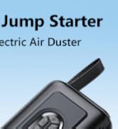 Tire Inflator Portable Air Compressor with Electric Air Duster and Car Jump Starter: 150PSI Cordl...