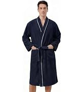Inner Wish Men's Terry Cloth Bathrobe - Soft Absorbent Quick-Dry Spa Robe with Pockets, Lightweig...