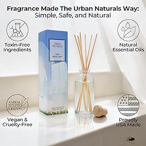 Reed Diffuser Set high quality ingredients Cruelty free Alcohol-free Phthalate-free Paraben-free