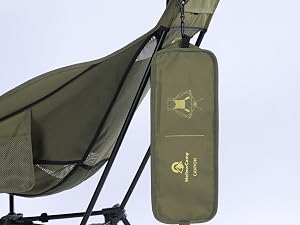 highback camp chair Items hook - green