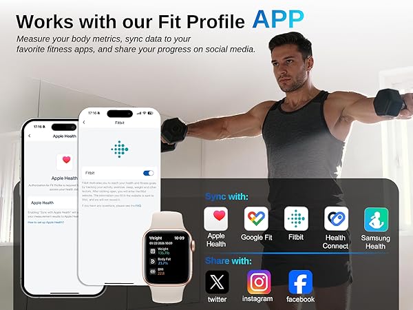 Works with our Fit Profile APP 