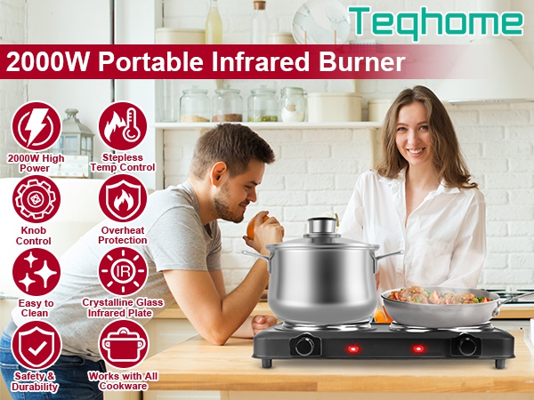 Double Burner Electric cooktop