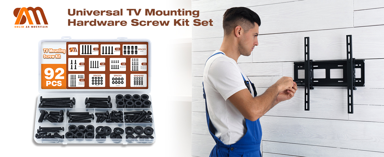 Universal TV Mounting Hardware Screw kit Set