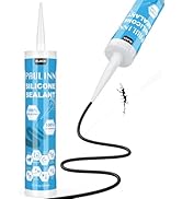 PAULINN Black Silicone Sealant,100% Waterproof Silicone Adhesive Caulk for Rv Marine Home Window ...