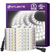 HitLights LED Strip Lights Waterproof Cool White 16.4FT 300LEDs 5000K LED Tape Light 23.5W 12V 28...