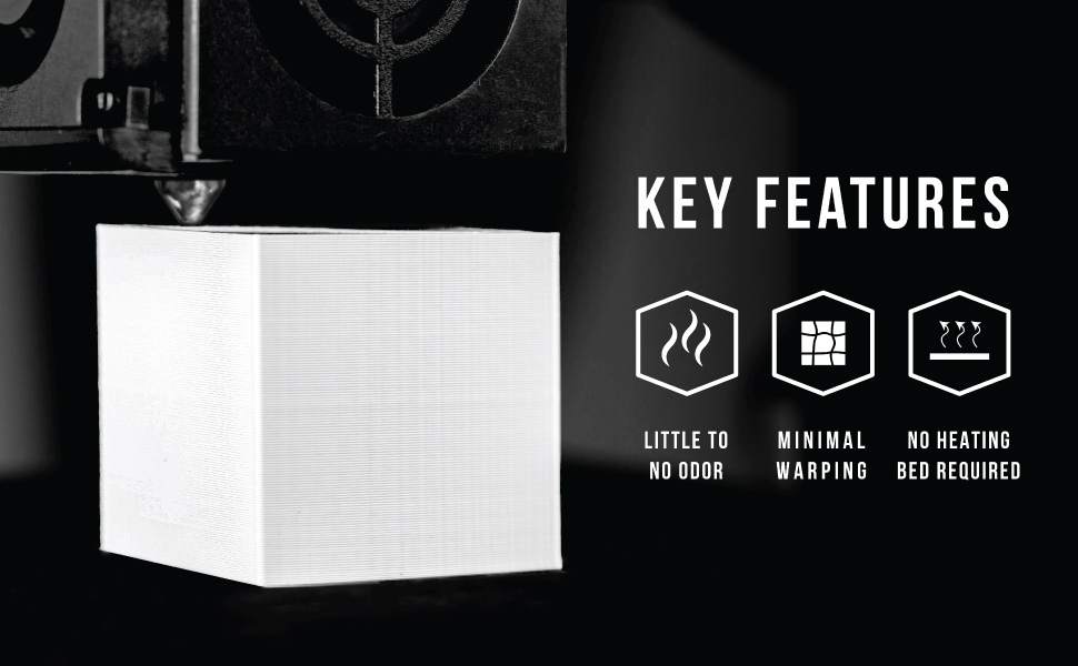 abs key features include strong and durable, easy to use and higher temperature resistance than pla