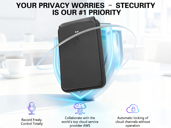 voice recorder with live listening voice to text device ai-intelligent noise reduction activated spy