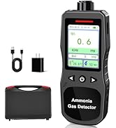 ZYKYCX Portable Ammonia Gas Detector, 0-200 PPM Rechargeable Ammonia Gas Monitor, Digital Air Qua...
