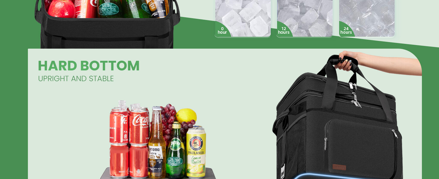 MIYCOO double layer cooler features a rigid wheeled base that never deforms under heavy loads.