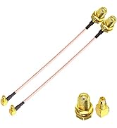 SMA to MMCX Coax Cable RG316 SMA Female to MMCX Male Right Angle Extension Cable 6inch(15cm) MMCX...