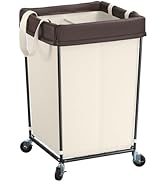 Mefirt 160L Laundry Basket with Wheels, 2 Section Large Rolling Laundry Hamper Bag with Wheels, C...