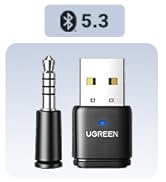 UGREEN Bluetooth 5.3 Adapter for PS4 PS5 USB Audio Transmitter APTX Connecting Bluetooth Headphon...