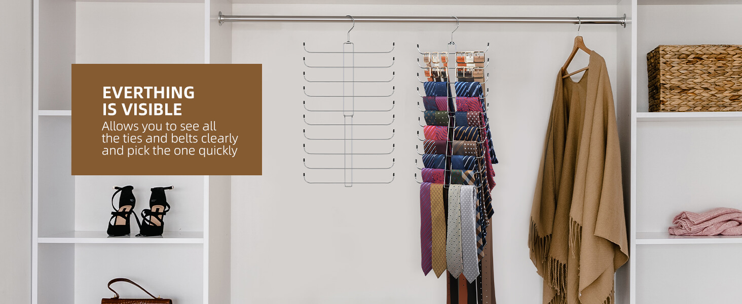 belt organizer for closet