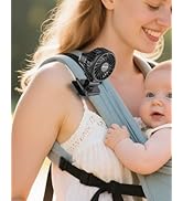 Mini Baby Fan with Clip for Carrier Stroller, Baby Essentials, Ultra Light 0.24 lb, Safe Gaps, Re...