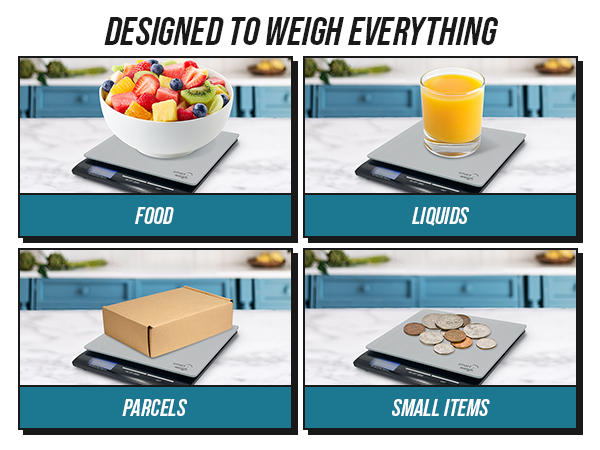 designed to weigh everything food liquid parcels small items