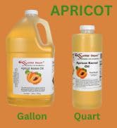 Apricot Oil Collage of Sizes gallon and quart
