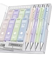 Four Candies 4 PCS Cute Mechanical Pencil 0.7mm, Pastel Fast Click Mechanical Pencils Set with 48...