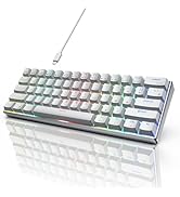 RK ROYAL KLUDGE RK61 Pro 60% Wired Gaming Keyboard, Hot Swappable Mechanical Keyboard with Alumin...