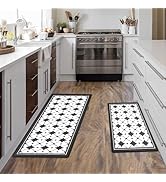 Artnice Anti-Fatigue Kitchen Mats 2 Piece, Modern Geometric Criss Cross Pattern Kitchen Rugs, Erg...