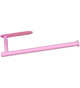 Pink Paper Towel Holder Under Cabinet No Drilling, Self Adhesive Paper Towel Holder Wall Mount fo...