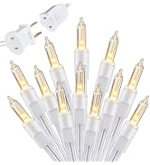 Clear Christmas Lights, 20FT 100 Count Incandescent Mini String Lights, Connectable Waterproof Fa...