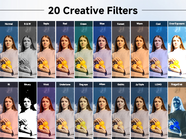 Various Filters Creative Filters Functional Digital Camera