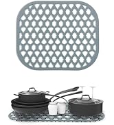 Sink Protectors for Kitchen Sink 13"x11", Farmhouse Silicone Sink Mat Grid Rack for Bottom of Sin...