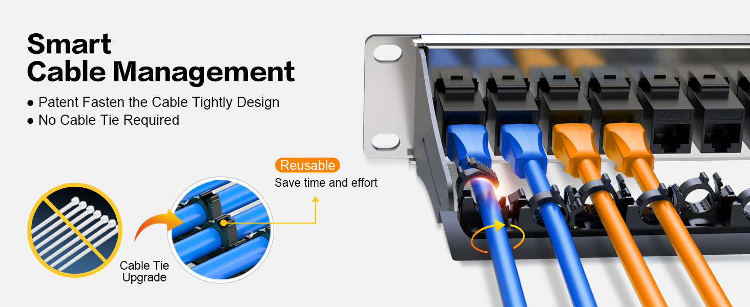 24port keystone patch panel cat6