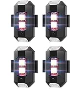 QVEVDACAR LED Strobe Drone Lights, 7 Colors Mini USB Rechargeable Lighting, Anti-Collision Tail L...