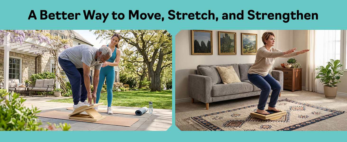 Slant board for exercise used for balance board training at home