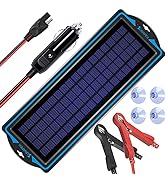 SUNAPEX 12V Solar Trickle Charger for Car Battery Solar Battery Charger 12 Volt Waterproof 5W Sol...