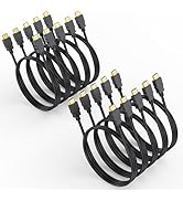 4K HDMI Cable 3FT 10-Pack, HDMI to HDMI 3 Foot High Speed HDMI 2.0 Cable Shielded Cord with Ether...