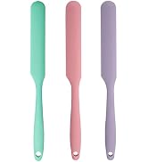 3Pcs Silicone Jar Spatula Long Handle Kitchen Spatulas for Mixing, Scraping, and Spreading,Ideal ...