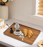 XZHXFX Bamboo Vanity Tray, Decorative Tray for Counter, Coffee Table, Kitchen, Bedroom (Large)