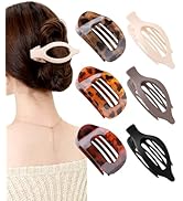 AWAYTR Flat Hair Clips For Women Lay Flat Claw Clip for Hair 6Pcs Large Hair Claw Clips for Drivi...