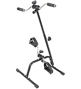 Pedal Exerciser, Hand Arm Leg and Knee Recovery Medical Peddler - Folding Adjustable Fitness Reha...