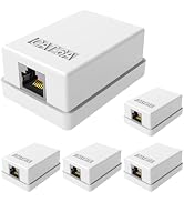 PBAEGAV 1 Port Shielded Network Surface Mount Box Compatible with UTP Cat6/Cat5e/Cat5 Stranded or...