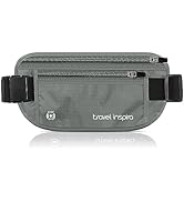 travel inspira Travel Money Belt with Slim Anti-Theft RFID Blocking Passport Holder for Travel Co...