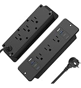 HHSOET 14 in 1 Fast Charging Recessed Power Strip, 20W Furniture Power Outlet USB C, Flush Mount ...