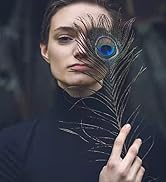 Soarer Long Peacock Feathers Bulk- 25pcs 32-35 inches Feathers for Vase, Holiday Decoration and D...