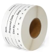 L LIKED 500 Stickers Use by 1 x 2 Inch Dissolvable Food Storage Labels for Containers