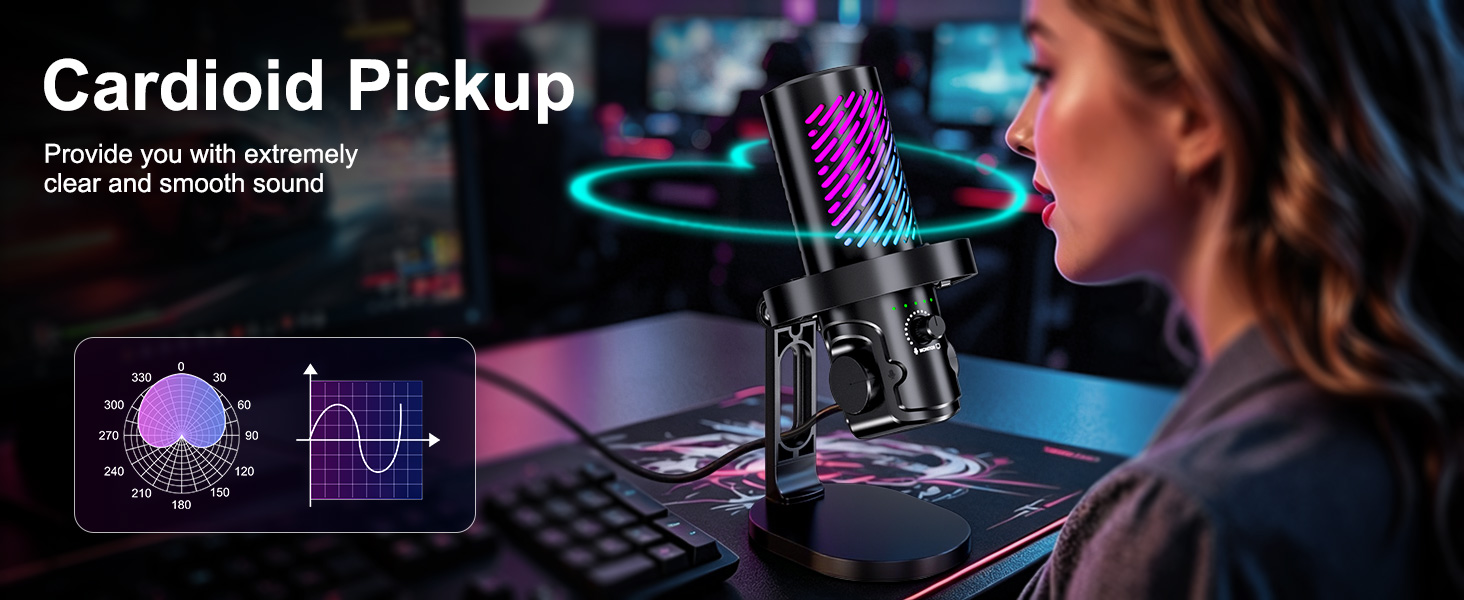 microphone for pc gaming mic gaming microphone podcast microphone